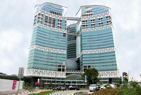 Fusionopolis skyscrapers in Singapore