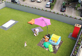 Lawn on a rooftop